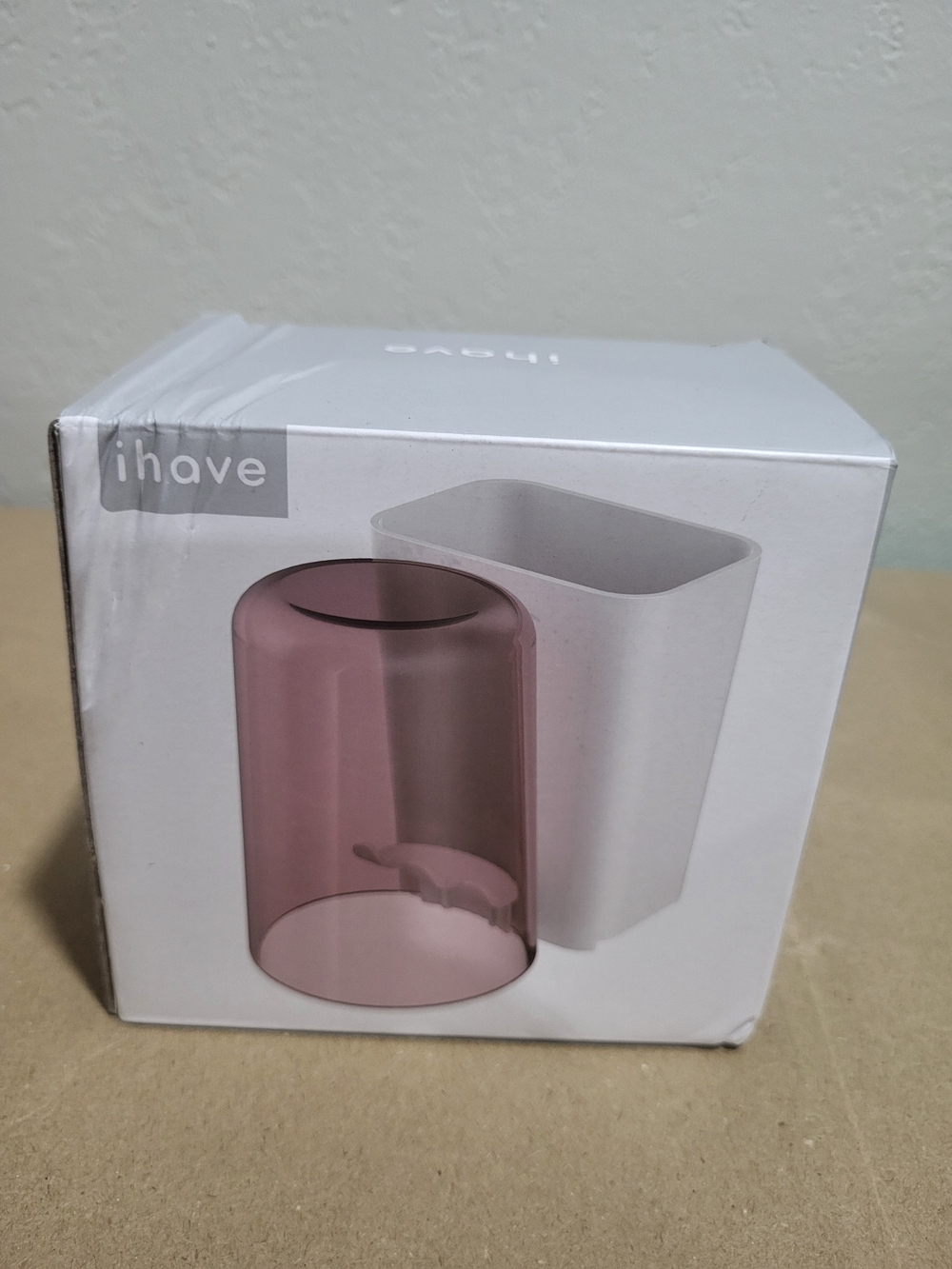 I Have Pink Translucent Toothbrush Holder